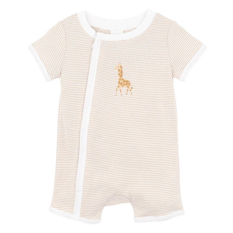 Bébé Billie Giraffe Organic Ss Zipsuit